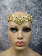 Gold Leaf Goddess Tiara Circlet Medieval Headpiece Renaissance Maiden Princess - £11.76 GBP