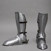 Medieval Greaves With Shoes Armor 18Ga Steel Cosplay Armor GIFT ITEM HAL... - £136.26 GBP