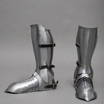 Medieval Greaves With Shoes Armor 18Ga Steel Cosplay Armor GIFT ITEM HAL... - £134.58 GBP