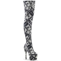SALE PLEASER ADORE-3000DP Women 7&quot; Heel Platform Stretch Thigh Side Zip ... - €44,02 EUR