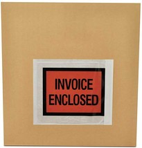 Invoice Enclosed Envelopes Full Face 4x5 Packing List 1000pk - £63.85 GBP