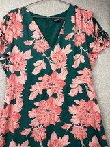 J Crew Mercantile Fit Flare Dress Womens Size 14 Floral Print Tie Sleeve V Neck - £25.68 GBP