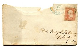 US #65 3c Washington Cover 1860s Blue Ink Cancel Mary Ching Rochester IN - $14.70