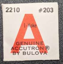 NOS Genuine Accutron By Bulova Cal. 2210 Part #203 -  Yoke - Set Bridge - $11.87