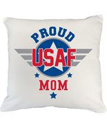 Proud USAF Mom Cool White Pillow Cover for an Air Force Mom, Mother, Aun... - $25.73