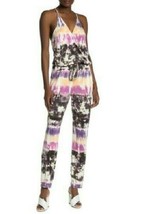 Young Fabulous &amp; Broke YFB Chrissy Tie Dye Jumpsuit Purple Multi - $77.31