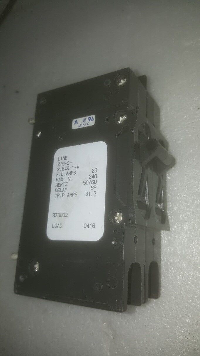 Airpax 219-2-21646-1-V Max 240V 2 Pole Circuit Breaker - $22.99