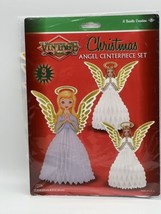 Vintage Beistle Christmas Angel Centerpiece 3 Pieces Fully Round Reproduction - £14.98 GBP