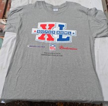 Superbowl 40 100% Cotton NFL T-Shirt Budweiser Campus Collection X-Large Grey - £15.23 GBP