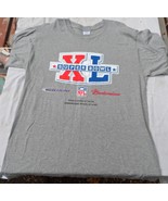 Superbowl 40 100% Cotton NFL T-Shirt Budweiser Campus Collection X-Large... - $18.95