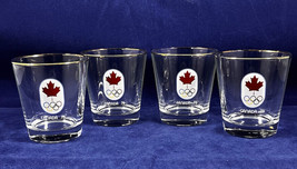 VINTAGE 1976 CANADA SUMMER OLYMPICS LOGO GOLD RIMMED LOWBALL COCKTAIL GL... - £32.80 GBP