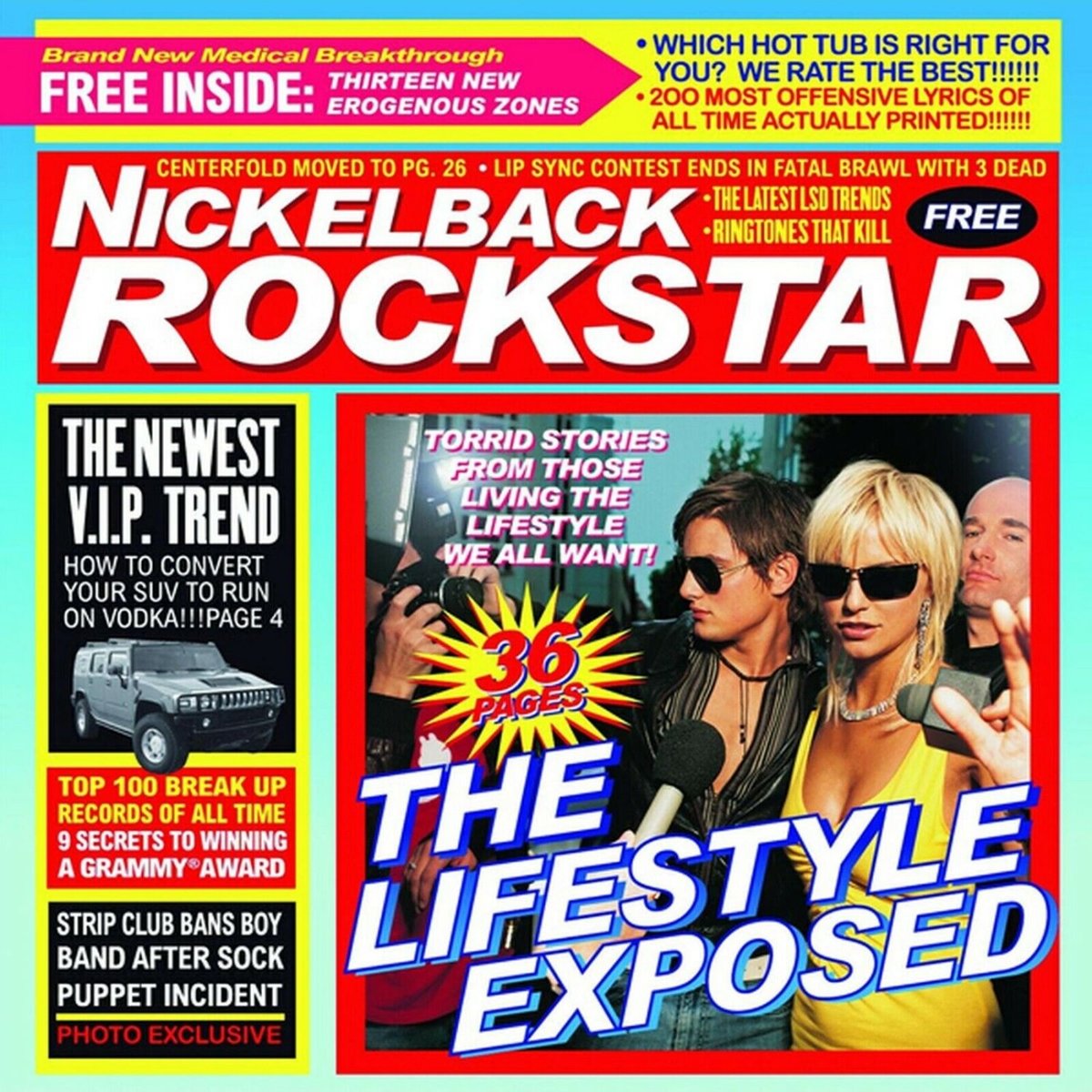 NICKELBACK Rockstar BANNER HUGE 4X4 Ft Fabric Poster Flag album cover art - $22.00