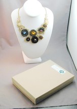 Ornate Bib Necklace Vintage Watch Dials Jeweled Steampunk Statement NIB - $29.99