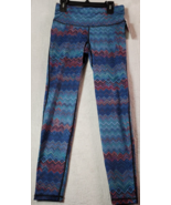 Ideology Leggings Women Size XS Multi Chevron Polyester Elastic Waist Fl... - $312.67 MXN