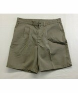 Denver Hayes Men&#39;s Size 38 Brown Micro Check Pleated Front Walking Shorts - $7.92