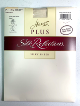 Vintage Silk Reflections Silky Sheer Pantyhose Hanes PLUS PETITE Pearl ControlTp - £12.70 GBP