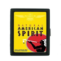 Spirit Americana Cigarette Ad Small Black Case Card Money Holder - $252.62 MXN