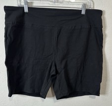 Hanes Women’s High Rise 7” Inseam Cotton Stretch Casual Black Shorts Siz... - $20.31 CAD