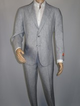 Men's ENZO 100% Linen Spring Summer Suit Light Weight Breathable E58302-4 Gray image 8