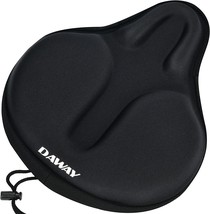 DAWAY Comfortable Exercise Bike Seat Cover - C6 Large Wide Foam &amp; Gel, Soft - £27.17 GBP
