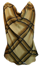 Robert Rodriguez Top Womens 2 Green Silk Draped Scarf Print Sleeveless B... - £16.94 GBP