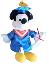 Disney Mickey Mouse Graduation Grad Cap &amp; Gown Plush 8 inch. - $26.44