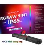 4PC IP65 1.5M LED Tube Dj Uplight Wireless 360Degree LED Pixel Tube Ligh... - $17,229.82 MXN