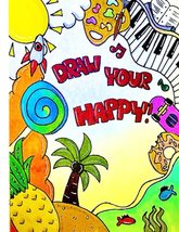 DRAW YOUR HAPPY - A Children&#39;s Prompted Art / Sketch Book (Kids Age 4-12) - £11.21 GBP