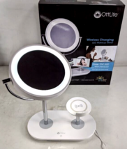 Makeup Mirror with Qi Charging Stand White (Includes LED Light Bulb) - OttLite - £53.40 GBP