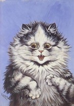Furry tabby cat - Louis Wain - Framed Picture - 11&quot; x 14&quot; - £25.57 GBP