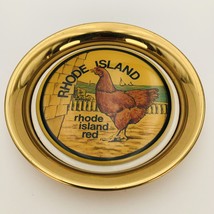 Rhode Island Red Chicken Metal Coaster by Gloria LeVaggi America The Beautiful - £9.59 GBP