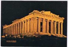 Postcard Acropolis By Night Athens Greece - $2.05