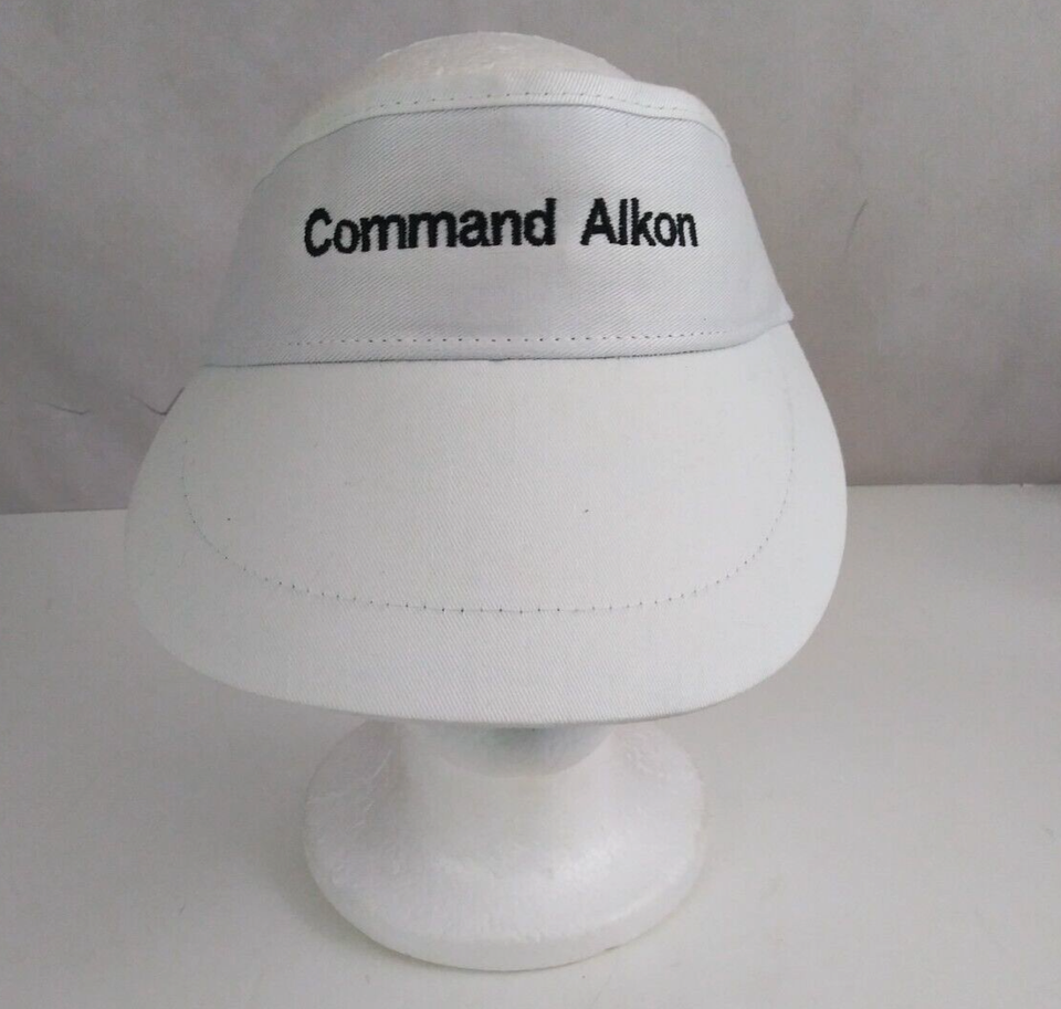 Command Alkon White 100% Cotton Embroidered Unisex Adjustable Visor - $13.85