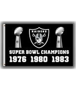 Las Vegas Raiders Football Team Memorable Flag 90x150cm 3x5ft Champions ... - €13,07 EUR