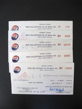 Five (5) 1960&#39;s Pepsi Cola Bottling Co. of Selma Cancelled Payroll Checks  - £12.86 GBP