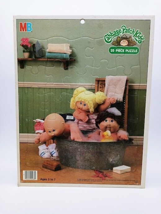 Primary image for Vintage 1984 Cabbage Patch Kids 25 Piece Frame tray Puzzle Milton Bradley