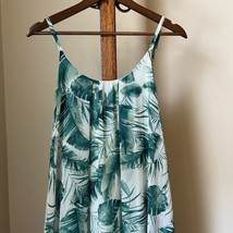 Aura Maxi Dress Palm Print Resort Beach Summer Lined XS - £15.54 GBP