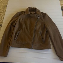 Philosophy Republic Clothing Brown Faux Leather Jacket Sz S - £15.36 GBP