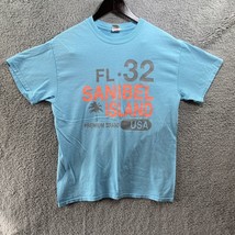 Sanibel island florida t Shirt blue size medium - £7.52 GBP