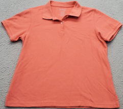 L.L.Bean Polo Shirt Womens Medium Salmon Relaxed Fit Golf Performance Collared - £14.26 GBP