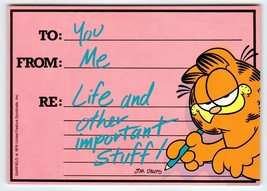 Garfield Cat Postcard You Me Life And Other Stuff Jim Davis 1978 Cartoon Unused - £6.00 GBP