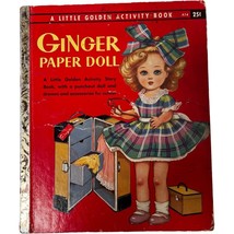 Vintage 1957 Little Golden Activity Book Ginger Paper Doll Lacks Cutouts - $9.50
