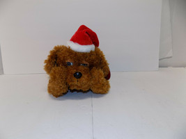 Winter Wonder 11 inch Animated Christmas Dog White Christmas Blinking Dog Plush - £18.48 GBP