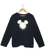 New Disney Mickey Mouse Sherpa Pullover Silver Foil Long Sleeve Girls Bl... - $29.77 CAD