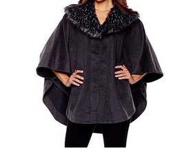 Women&#39;s Winter Fall Spring Faux fur Cape Wrap poncho shawl plus L XL 1X ... - $98.99+