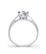 1 Carat ROUND CUT CZ Engagement RING w/ Heart Shape Setting Gold Plated ... - $694.94 MXN