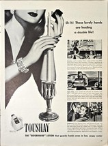 Toushay Double Life Lovely Hands Lotion 1943 Vintage Print Ad - $165.64 MXN