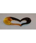 VTG LUCITE HEART PIN COSTUME JEWELRY BROOCH CHAMPAGNE CHOCOLATE BUTTERSC... - £25.36 GBP