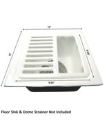 GSW Floor Sink Top Grate with Ceramic Surface FS-T1, 9-⅜” x 9-⅜” x 1-¼” ... - $46.03 CAD