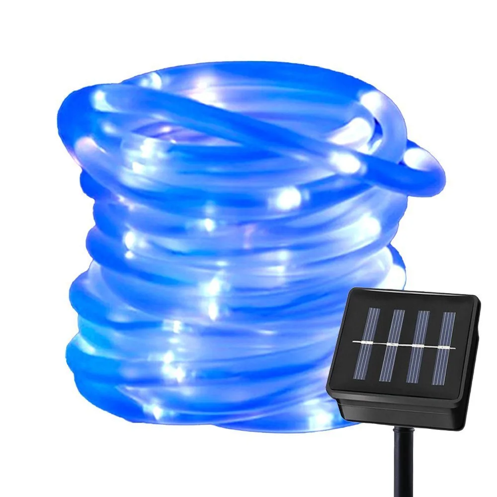 50/100 LEDs Solar Powered Rope  String Lights Outdoor Waterproof Fairy Lights Ga - £152.55 GBP